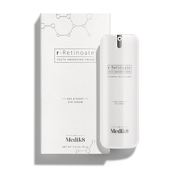 Medik8 R-Retinoate Day and Night Eye Serum - Hydrating Vitamin A Undereye Serum - Reduces Fine Lines, Wrinkles, Dark Circles - Gluten Free - 0.5 oz