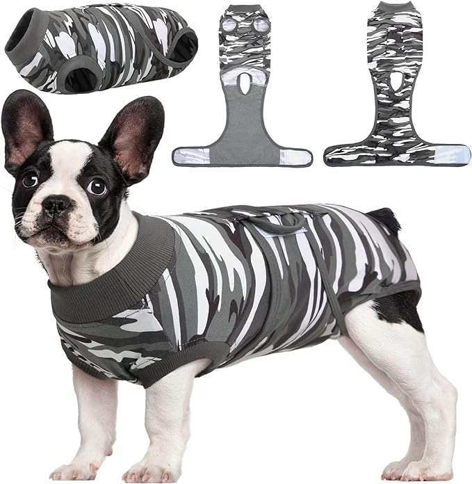 Kuoser Recovery Suit for Dogs Cats, Soft Dog Surgery Suit Female Male Spay | Professional Dog Onesie for Surgery, Substitute E-Collar & Cone, Prevent Licking Dog surgical suit Pet Neuter Suit