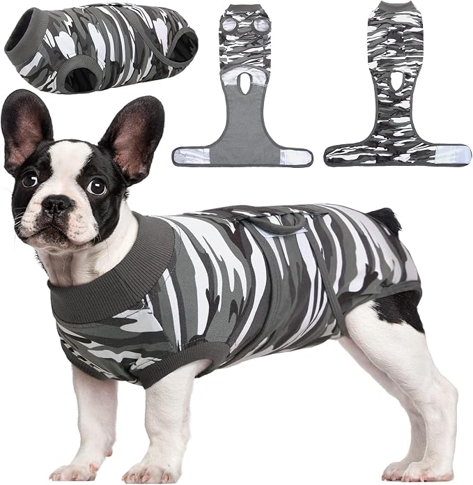 Kuoser Recovery Suit for Dogs Cats, Soft Dog Surgery Suit Female Male Spay | Professional Dog Onesie for Surgery, Substitute E-Collar & Cone, Prevent Licking Dog surgical suit Pet Neuter Suit