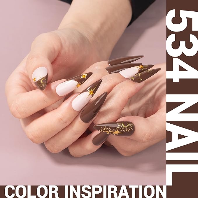 MelodySusie Thick Americano Brown Gel Nail Polish,0.5fl oz Nails Soak Off UV LED Caramel Coffee Brown Gel Polish Gift for Women Nail Art Manicure Salon DIY Nail Design Decoration at Home-534-A1205