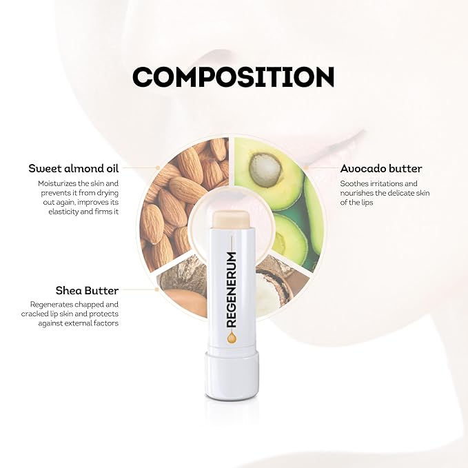 Regenerum - Lip Peeling - Intensive Moisturization & Nourishment for Very Chapped Skin, Silica Exfoliation, Firmness Restoration, and Protection - 5g