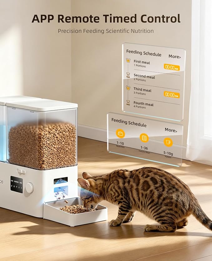 Automatic Cat Feeder with Camera,2-in-1 Smart Feeder,8.5L/36Cups | 1080P HD Camera/Night Vision/2.4G,5G WiFi APP/Timed Feeding/8.5L Large Capacity/304 SS Bowl/Detachable Clean/for Dogs & Cats