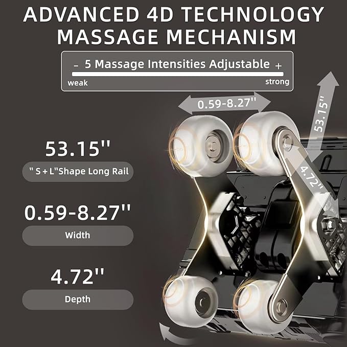 MassaMAX 4D Full Body Massage Chair with Zero Gravity, Extendable Footrest, SL Track, 15 Modes, AI Voice Control, Yoga Stretch, Foot Rollers, and Waist & Calves Heating Comfort with Cover (White)