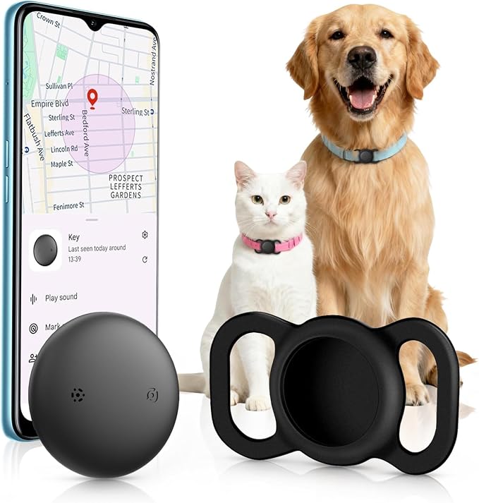 Android Smart GPS Dog Collar, Mini Pet Activity Tracker No Monthly fee | GPS Cat Collar Android Finder Tag, Anti-Lost Locator for Pets, Kids, Vehicles, items 1 Pack
