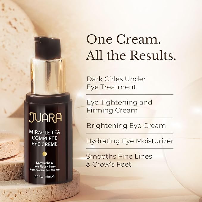 Juara Cream | Hydrating Eye Moisturizer | Age-Defying Eye Treatment for Wrinkles | Natural Brightening Eye Cream | 0.5 OZ