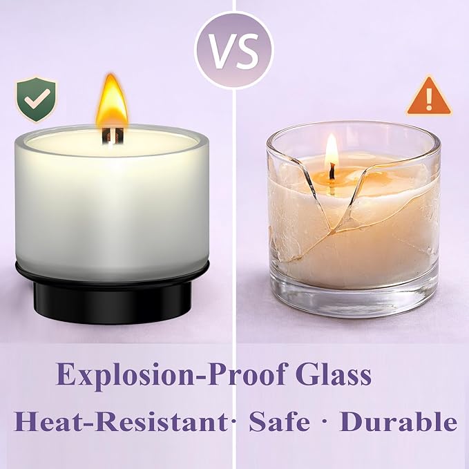Smart Scented Candle Refill,Wind’s Whisper, 4.25oz Soy Wax with 13% Perfume-Grade Oils, ±35H Burn Time, Wooden Wick, Explosion-Proof Glass (Blackcurrant| Rose|Iris|Pepper)
