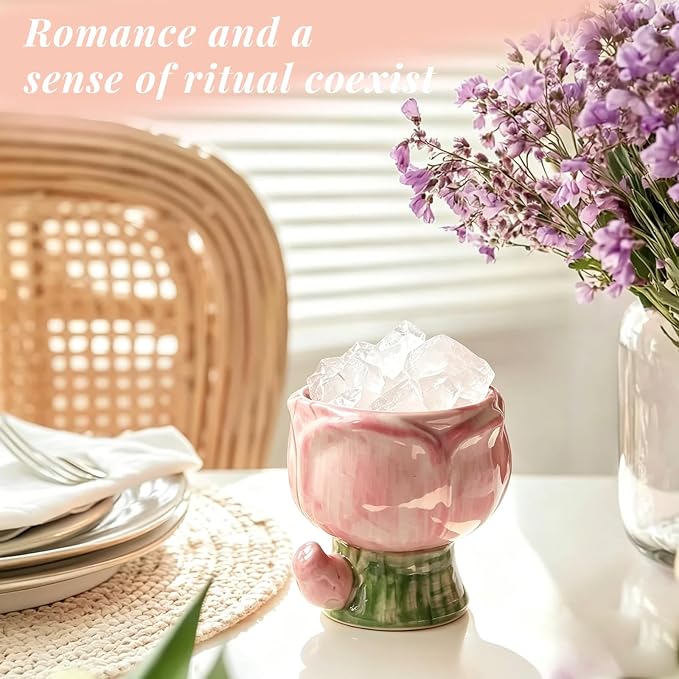 Tulip Crystal Stone Aroma Diffuser,Aromatherapy Diffuser for Home, Bathroom, Office, Home Decor,Perfect for Meditation Reflection Bedroom Decoration (The Scent of Little Freesia)
