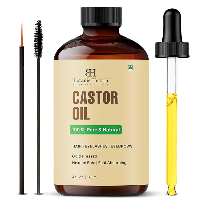 Botanic Hearth Hair Oil for Hair Growth & Hair Treatment Oils | Strengthening Dry, Frizzy, Damaged Hair & Scalp Treatment | All Hair Types | Castor Hair Oil - 4 Fl Oz