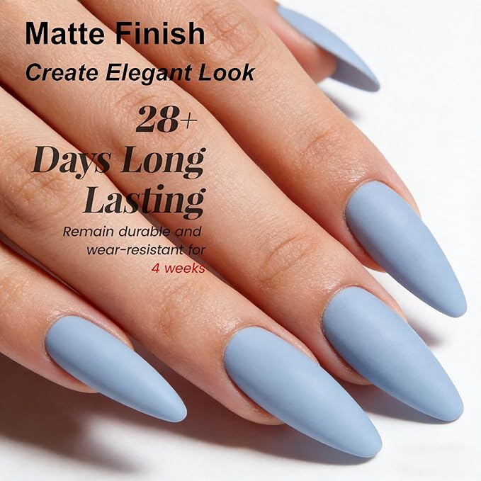 YTD Likomey Gel Nail Polish,15ml Light Blue Soak Off UV Nails Gel,Salon Home DIY Nail Art Manicure and Pedicure Gel Varnish,CS440