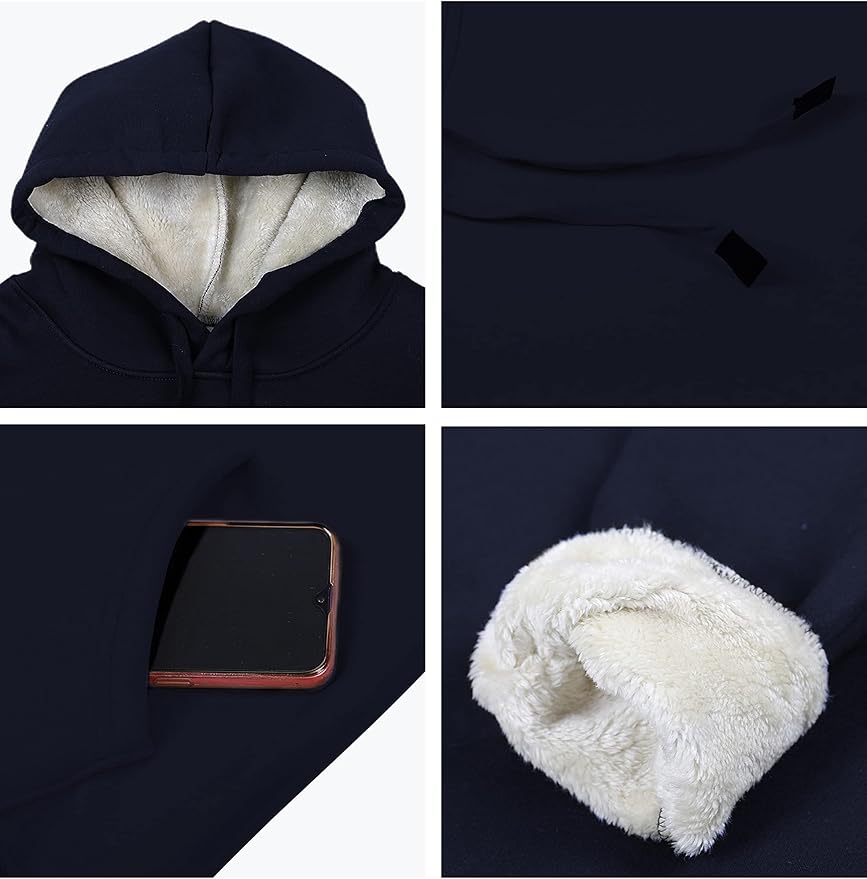 Yeokou Women's Winter Hoodies Pullover Sherpa Fleece Warm Heavyweight Sweatshirt