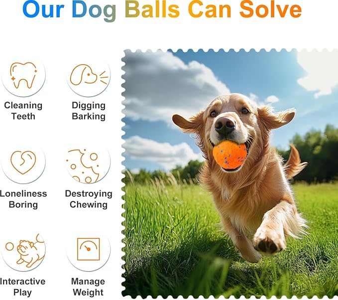 TVM Interactive Dog Toys Ball, Automatic Moving,Bouncing Chew Toys, E-TPU Material, Suitable for Large and Medium-Sized Dogs, Used for Boredom Relief andDaily Training