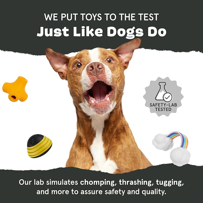 BarkBox Bacon Bone Super Chewer - Toy for Large Dogs | Durable Dog Toy for Aggressive Chewers - Bacon Scented Chew