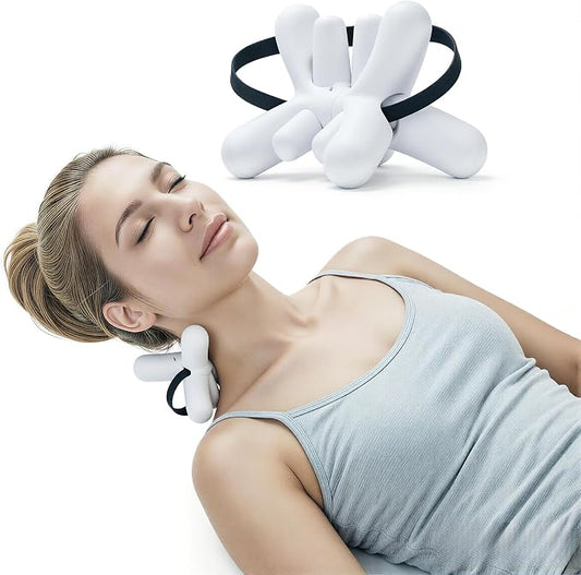 Occipital Release Tool for Neck, Suboccipital Release Tool and Shoulder Trigger Point Massager, Deep Tissue Acupressure Massage Tool for Headache, TMJ and Cervical Tension Relief, Hands-Free Design