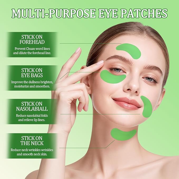 Avocado Eye Mask, Eye Masks for Dark Circles and Puffiness, Moisturizing Nourishing Eye Treatment Mask, Improving Eye Skin Dryness, 30 Pcs