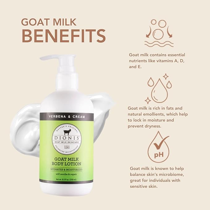 Dionis Goat Milk Body Lotion Verbena & Cream 8.5 oz (Pack of 1)