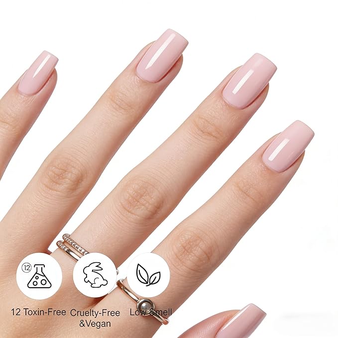 YTD Likomey Gel Nail Polish,15ml Creamy Barely Pink Soak Off UV Nails Gel,Salon Home DIY Nail Art Manicure and Pedicure Pastel Light Pink Gel Varnish,CS420