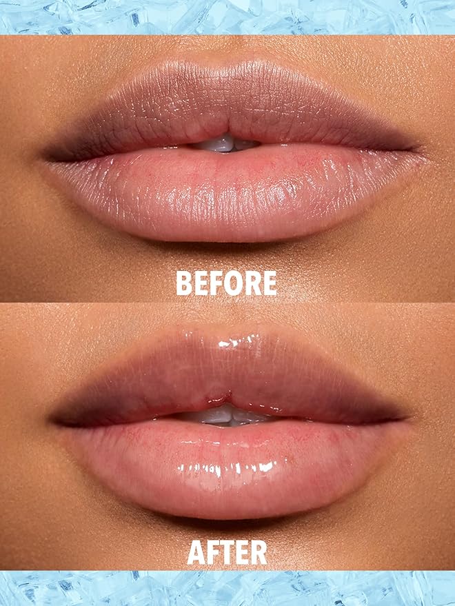 SHEGLAM Hot Goss Plumping Lip Gloss Instant Volumising High Shine Finish Moisturizing Lip Plumper Gloss Reduce Lip Fine Lines Non-Sticky-Ice Queen