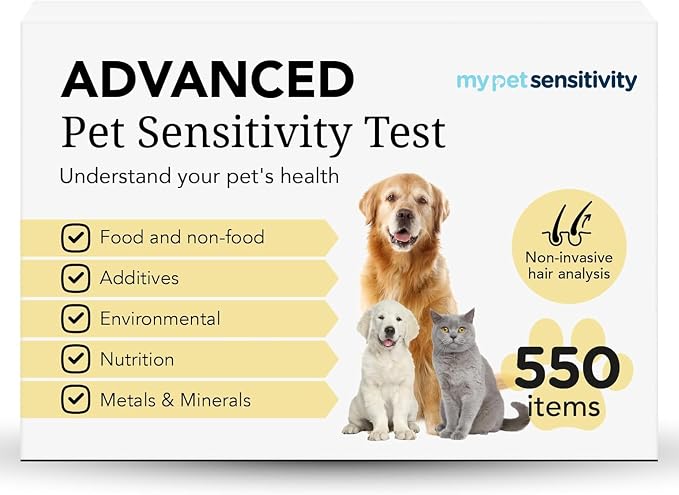 Intolerance Test for Dogs & Cats | 1,100 Items Tested | Hair Sample | Intolerance/Sensitivity test for your pet. Screens 550 food, environmental and nutritional items. Quick results in 3–5 days