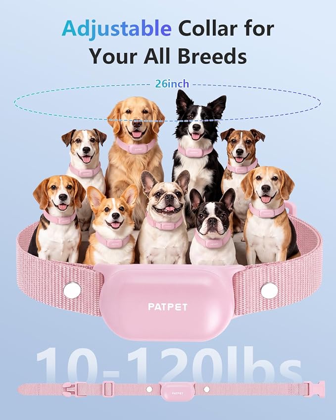 PATPET Shock Collar for Dogs - 4000FT Dog Training Collar with Remote, IPX7 Waterproof 4 Modes(Beep/Vibration/Shock/Safe) Dog Shock Collar, Rechargeable E-Collar for Small Medium Large Dogs (5-120Lbs)