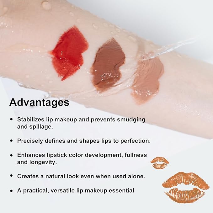 Lip Stain Peel Off - Nude Brown Lip Tint for Women & Teens | Long Lasting, Waterproof, Non-Sticky, Hydrating | Everyday Natural Peel Off Gloss for Soft Makeup Look