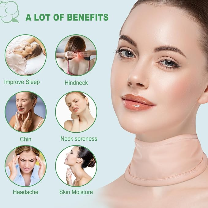 DEROWN Castor Oil Pack Wrap for Neck, Organic Cotton Flannel & Waterproof PUL, Reusable Massage Pack Without Oil Leak Design