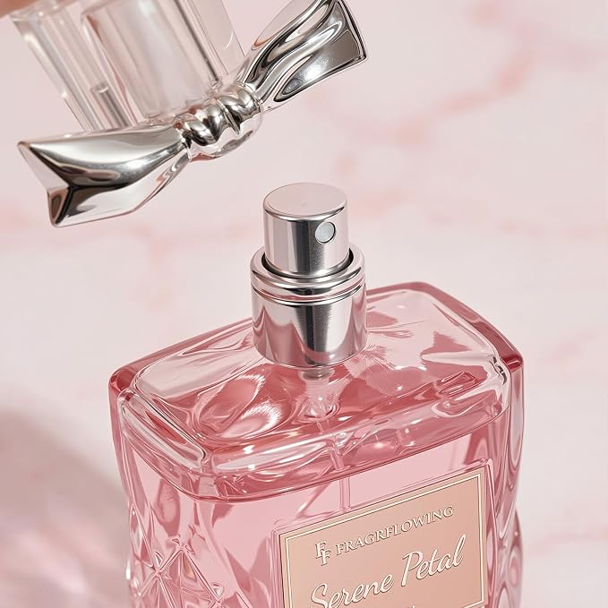 Perfume for Women, Alcohol-Free Long Lasting Fresh Floral Fragrance, Light & Soft Scent with Jasmine, Peony & Lemon, Sandalwood & Musk Base, 100ml / 3.4 fl oz, Gift for Women & Moms (Serene Petal)