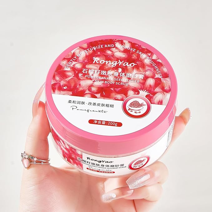Body Scrub - Exfoliates & Deeply Nourishes for Smooth, Radiant Skin (Pomegranate Seed)