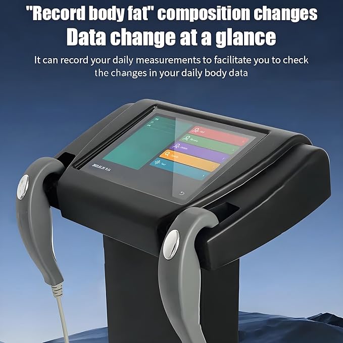 Professional 3D Scanner Analyzer Body Composition Analysis Height Weight Body Fat Percentage Visceral Fat Test, Body BMI Measuring Body Element Detection Composition Analyzer with Printer Black