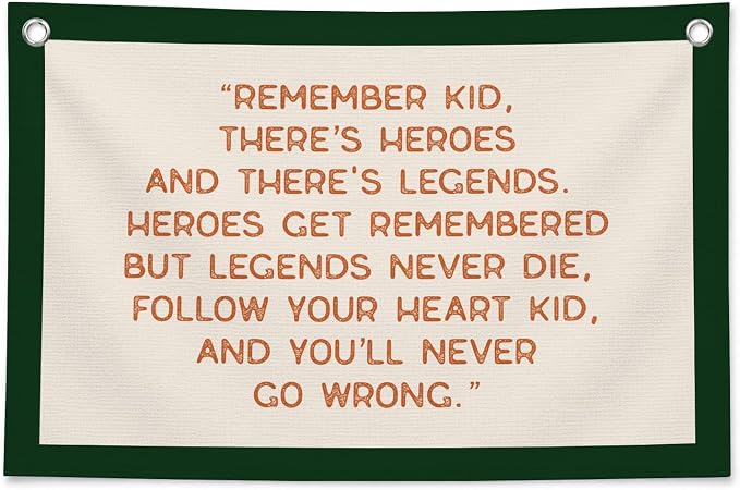 Vintage Baseball Wall Decor for Boys Room, Inspirational Sports Quote Canvas Banner, Retro Baseball Nursery Wall Art for Bedroom Playroom,Baby Shower Gifts,30x20 Inch(White and Green)