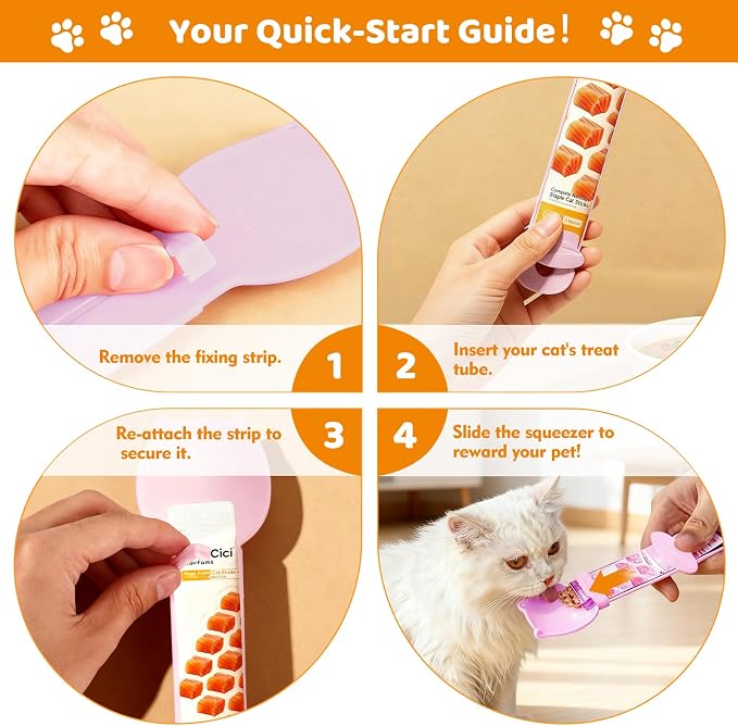 3PCS Cat Treat Spoon for Wet Food & Liquid Lickable Cat Snacks