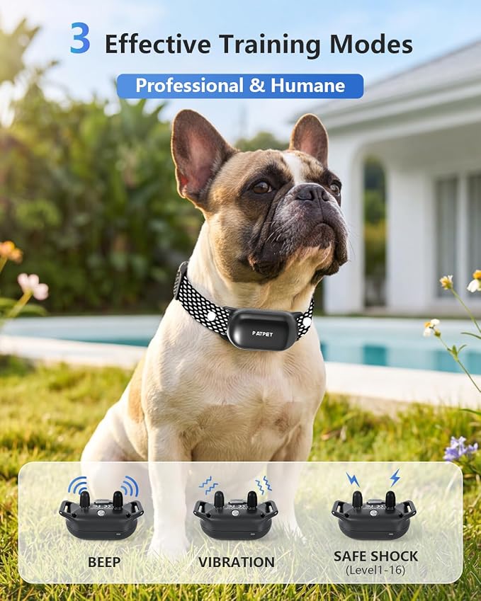 PATPET Dog Shock Collar with Remote Control - 4000FT Safe Training Collar