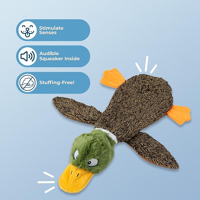 Best Pet Supplies Squeaky Dog Toys with Soft Durable Fabric for Small, Medium and Large Pets Interactive Toy for Indoor Play, Supports Active Biting and Play - 4 Figures, Large