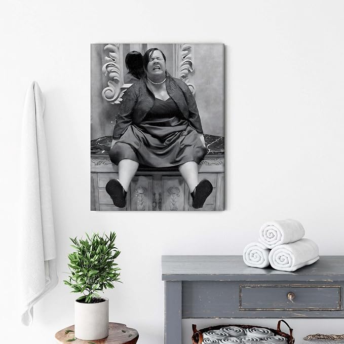 Funny Bathroom Canvas Wall Art, Toilet Paper Humor Poster, 16x20 Inch | Hilarious bathroom comedy decor and modern toilet artwork, gag gift for home, guest bath or office, Humor Style-06