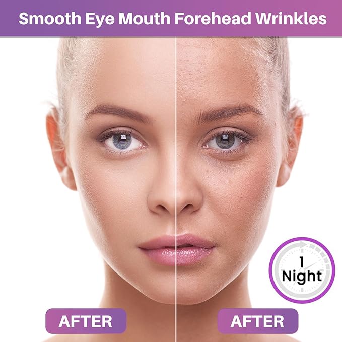 Facial Wrinkle Patches,Anti Wrinkle Smoothing Strips,Set of Reusable Face Tape for Reducing Forehead Eye and Upper Lip Patches,All in One Treatment 208 Pcs
