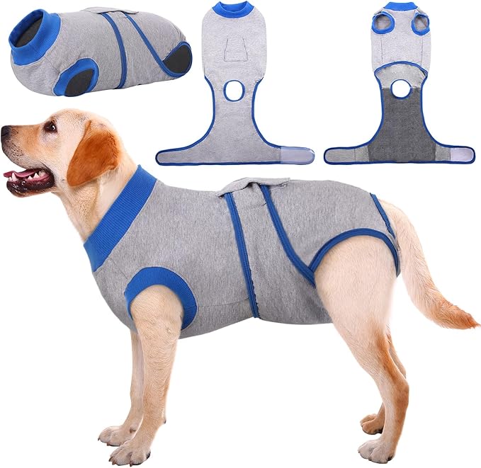 Kuoser Recovery Suit for Dogs Cats, Soft Dog Surgery Suit Female Male Spay | Professional Dog Onesie for Surgery, Substitute E-Collar & Cone, Prevent Licking Dog surgical suit Pet Neuter Suit