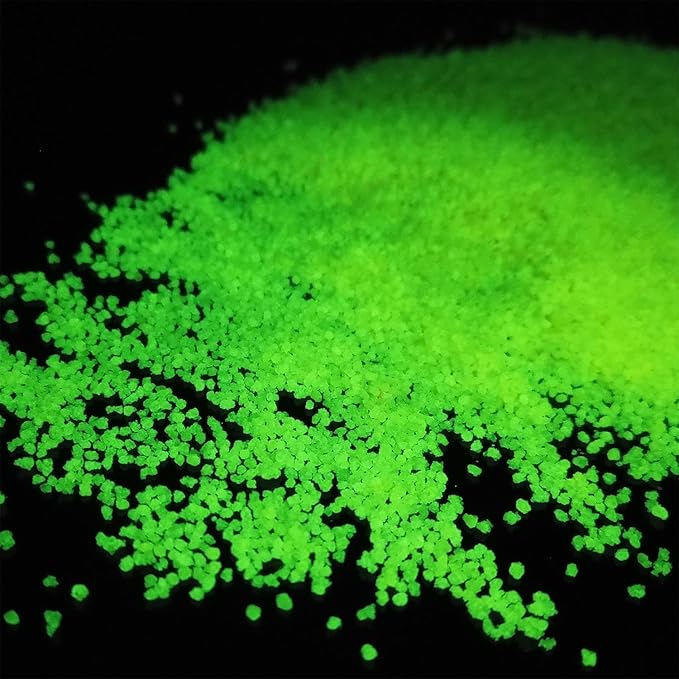 TWINKLING Glow in The Dark Crushed Glass, Broken Glass Glitter, Glow in The Dark Stones Gems Chips for DIY Resin Art Epoxy Crafts, Nail Art, Jewelry Making, Geode Painting, 0.85mm(100g) (Gold Yellow)