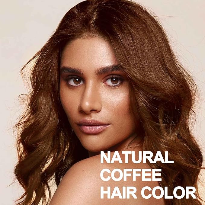 Agthyuve Hair Dye Shampoo 3 in 1, Coffee Hair Dye 16.9 FL Oz, Hair Shampoo, Semi-Permanent Hair Color Shampoo, Lasts 30 Days (Coffee)