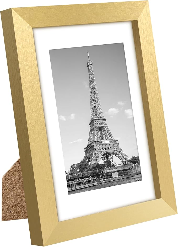 upsimples 4x6 Picture Frame, Photo Collage Wall Decor Set of 10, Gold | Fit 3.5x5 and 4 x 6 Photos, Wall or Tabletop Display, For Gallery Hallway Living Room, For Christmas Mother's Day Wedding