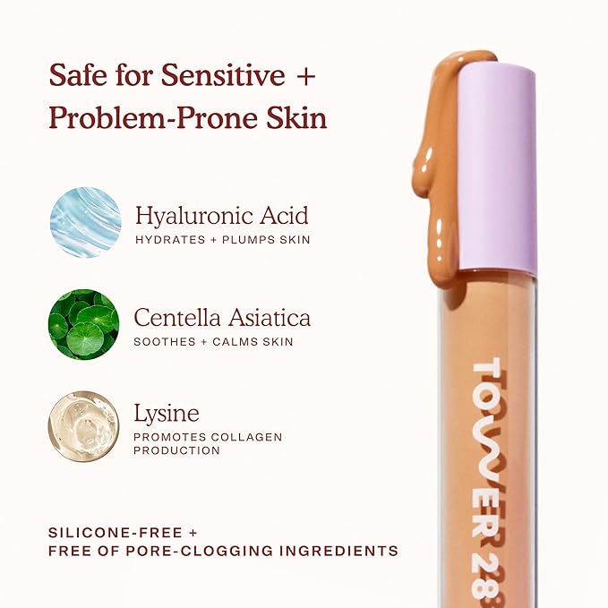 Tower 28 Beauty Swipe Serum Concealer - Hydrating Buildable Medium-Coverage Concealer with Skincare Benefits for Sensitive Skin - Shade 15 SAMO, Deep with Cool Undertones, 0.22 Fl Oz