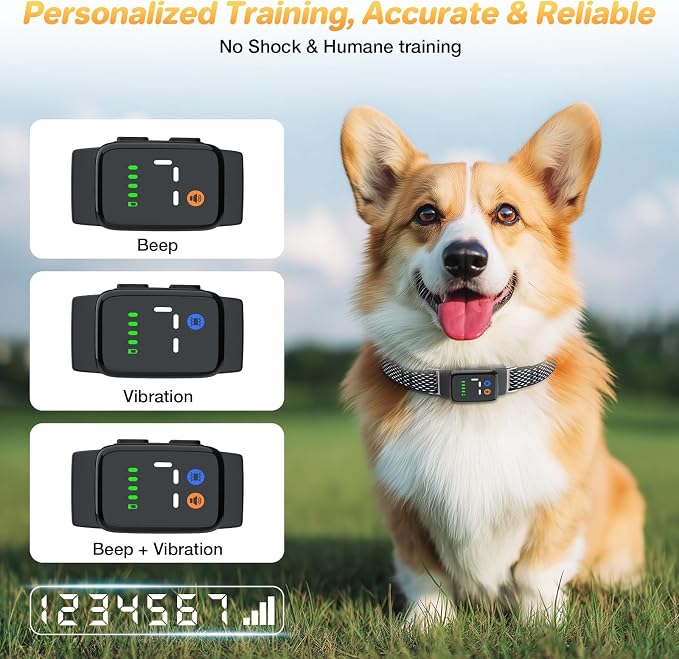 Bark Collar for Small Dogs, Anti Barking Device Collar