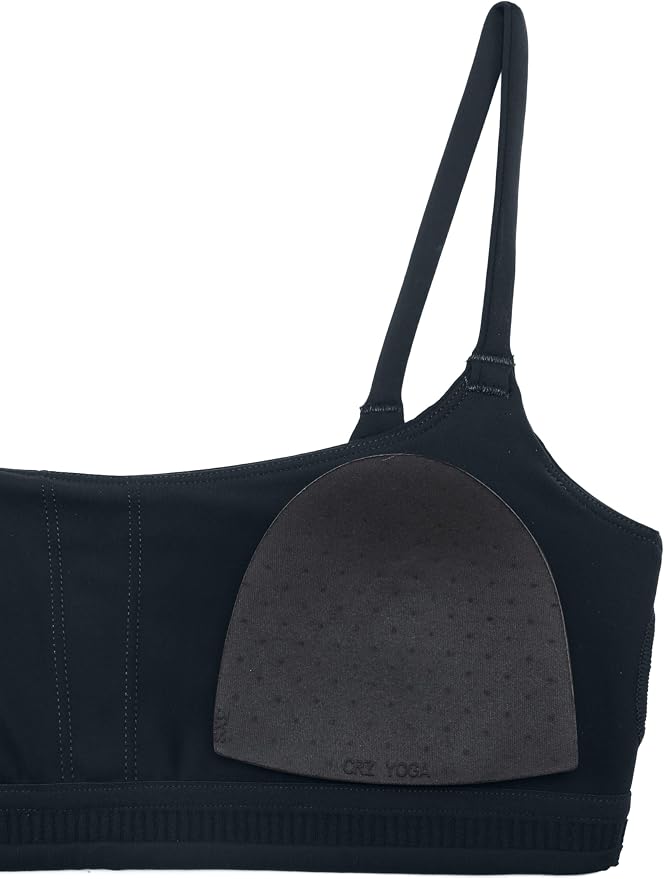 CRZ YOGA Butterbreeze Scoop Neck Sports Bras for Women - Spaghetti Straps Wireless Workout Padded Gym Cami Top