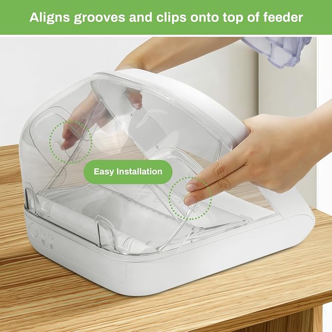 Rear Cover for Automatic Microchip Pet Feeder-Prevents Stubborn Pets from Taking Food from the Back of the Feeder (1 Pack)