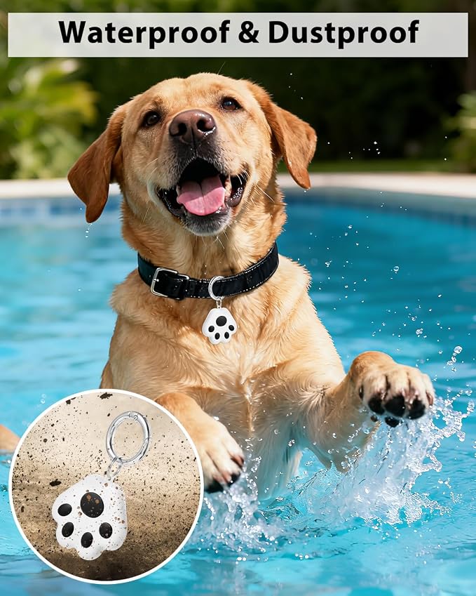 Pet GPS Tracker for Dog and Cat: Dogs and Cats Small Tracking Tag for Google and iOS with No Subscription No Fee - Smart Pets Trackers Waterproof Dustproof Extra Long Batteries Life of 360 Days