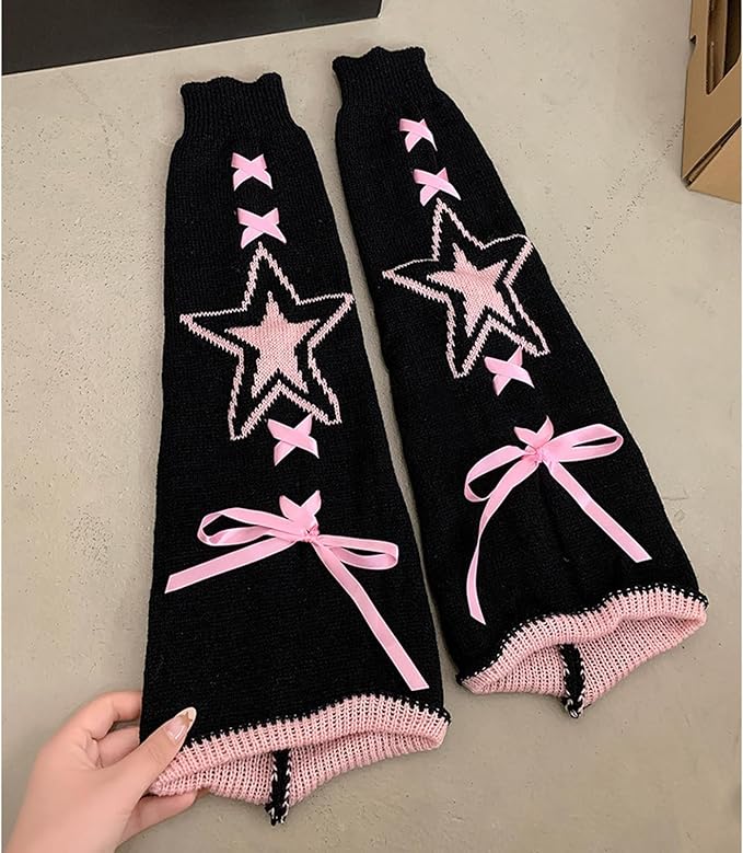 Sexybody Women's Leg Warmers Fashion Knit Warmers Long Socks Cute Y2K Kawaii Japanese Lolita Harajuku Accessories for Girls