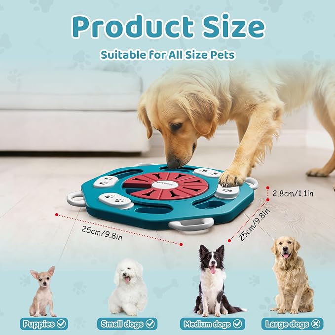 Dog Puzzle Toy for Smart Dogs, Interactive Dog Enrichment Toys,Level1(Blue)