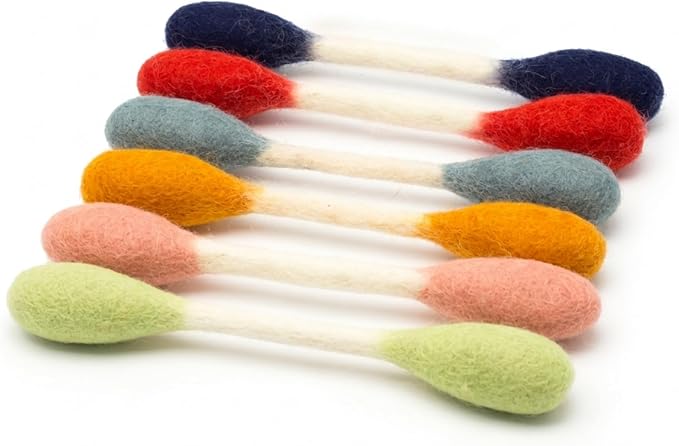 Glaciart One Swabs Cat Toys with Catnip - 6 Pk | Durable for Chew, Cute Cat Toys Interactive Kitty for Boredom, Exercise, & Play | Filled w/Organic Catnip for Anxiety & as Digestive Aid | Gift Idea