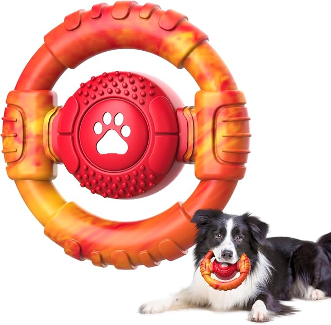 Pamlulu Tough Dog Toys for Aggressive Chewers, Indestructible Dog Toy for Large Dogs, Nylon Chew Toys for Medium Large Breed, Interactive Dog Toys to Keep Them Busy, Dog Birthday