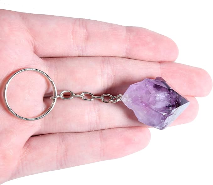 Keychain Natural Raw Stone - Crystal Healing Keychains - Healing Crystals - Reiki Chakra Healing