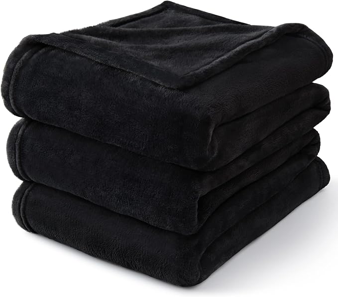 BEDELITE Fleece Blanket Soft Plush King Size Bed Blanket Black 108"x90" | Ultra Soft Fleece, Plush Microfiber, Lightweight Warmth, All Season Comfort, Fade Resistant, Machine Washable