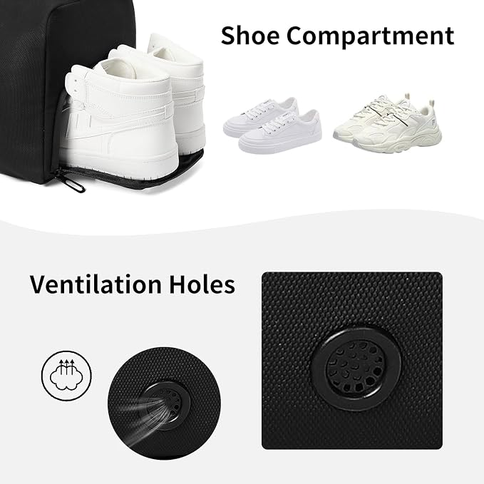 Handbag for Women Yoga Bag Large Capacity Yoga Pad Buckle with Shoe Compartment Water Bottle Sports Gym Bag Travel